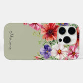 Salie Groene Bloem Naam Persoonlijk Case-Mate iPhone Case (Achterkant (horizontaal))