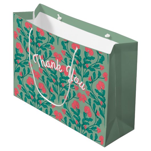 Salie Groene Bloem Tak Cadeautas (Voorkant Gekanteld)