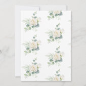 Salie Groene Bloemen Bedankkaart (Achterkant)