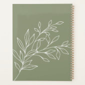 Salie Groene Bloemen Boho Bruiloft Planner (Achterkant)