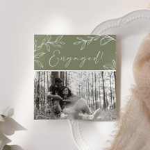 Salie Groene Bloemen Boho Voeg Foto Toe Bruiloft F