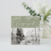 Salie Groene Bloemen Boho Voeg Foto Toe Bruiloft F (Staand voorkant)