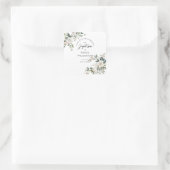 Salie Groene Bloemen Doop Vierkante Sticker (Tas)