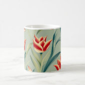 Salie Groene Bloemen Rode Tulpen Koffiemok (Center)