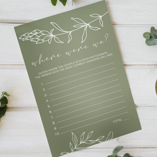Salie Groene Bloemen Spel Waar Waren We Flyer