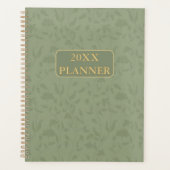 Salie groene bloemen Weekly Planner (Voorkant)
