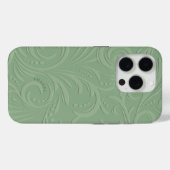 Salie Groene Bloemen wervelingen Monochromatische Case-Mate iPhone Case (Achterkant (horizontaal))