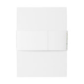 Salie Groene Bloemenvlinders Gouden Quinceanera Uitnodigingen Wikkel (Achterkant Voorbeeld)