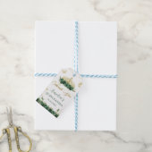 Salie Groene Bloemenvlinders Quinceañera Verjaarda Cadeaulabel (Met Touw)