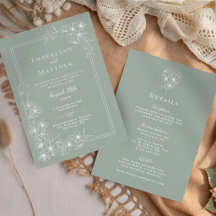 Salie Groene Bloemige All-in-One Trouwjurk