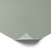 Salie groene bloemige gebladerte monogram bord poster (Hoek)