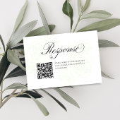 Salie Groene Bloemige Trouw QR Code RSVP Insteekka Kaartje