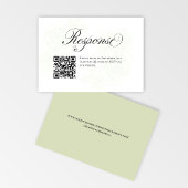 Salie Groene Bloemige Trouw QR Code RSVP Insteekka Kaartje