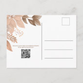 Salie groene bloemige trouw 'Save the Date' briefk Aankondigingskaart (Achterkant)