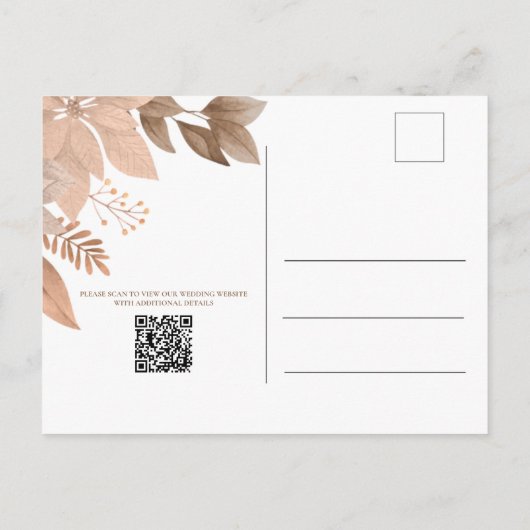 Salie groene bloemige trouw 'Save the Date' briefk Aankondigingskaart (Achterkant)