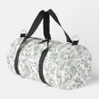 Salie Groene Bloemige Vintage Toile Patroon