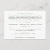 Salie groene bloesem vlinders bruiloft details informatiekaartje (Achterkant)