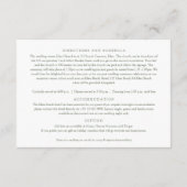 Salie groene bloesem vlinders bruiloft details informatiekaartje (Achterkant)