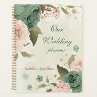 salie groene blos bloemen bruiloft planner