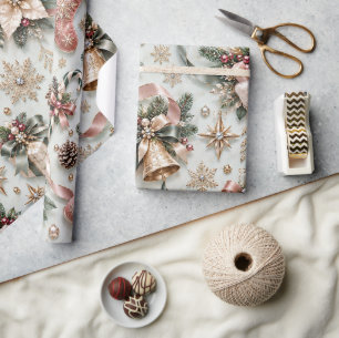 Salie Groene Blos Christmas Sock Cadeaupapier