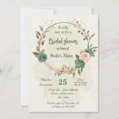 Salie Groene Blozen Botanisch vrijgezellenfeest Kaart (Voorkant)