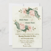 Salie Groene Blozen Botanische Bruiloft Kaart (Voorkant)