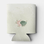 Salie Groene Blush Bloemen Bruiloft Blikjeskoeler (Achterkant)