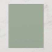 Salie Groene Boho Wilde Bloem Bruids Brunch Borrel Flyer (Achterkant)