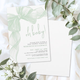Salie Groene Boog Baby Shower Kaart