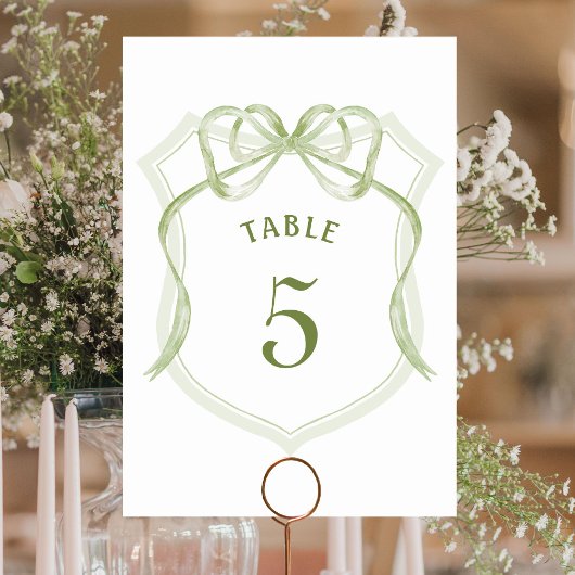 Salie Groene Boog Crest Tafelnummer