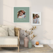 Salie groene boog foto huwelijkscadeau huisdecorat foto afdruk