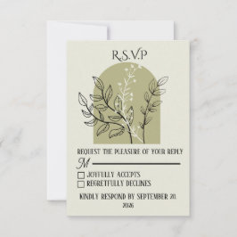 Salie Groene Boog RSVP Kaart