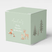 Salie Groene Bosdier Baby Shower Bedankdoosjes (Voorkant Zijde)