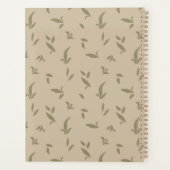 Salie Groene Botanische Blad Academisch Jaar Planner (Achterkant)
