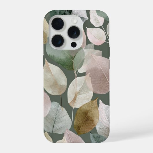 Salie Groene Botanische Blad  – Boho Neutraal iPhone Hoesje (Achterkant)