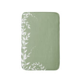 Salie groene botanische bladeren badmat (Voorkant Verticaal)