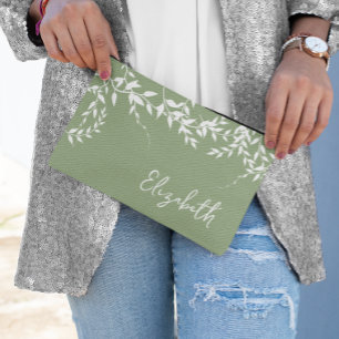 Salie Groene Botanische Bladeren Bruidsdouche Etui