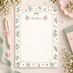 Salie Groene Botanische Bloemige Briefpapier