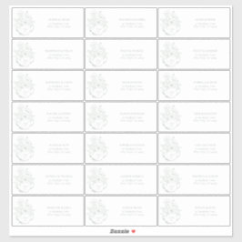 Salie Groene Botanische Bruids Thee Gast Adreskaar Sticker