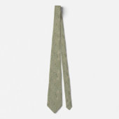 Salie Groene Botanische Jacquard Stille Luxe Bruid Stropdas (Voorkant)