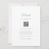 Salie Groene Botanische Krans All-in-one Bruiloft Kaart (Achterkant)