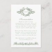 Salie Groene Botanische Krans Trouwen Extra info Informatiekaartje (Voorkant)