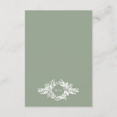 Salie Groene Botanische Krans Trouwen Extra info Informatiekaartje (Achterkant)