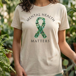 Salie Groene Botanische Mentale Gezondheid Telt Li T-shirt