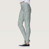 Salie Groene Botanische Print  Leggings (Links)