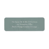 Salie Groene Botanische Retouradres Label (Voorkant)