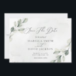 Salie Groene Botanische Rustieke Eucalyptus Schuur Save The Date<br><div class="desc">Sagegroene botanische rustieke eucalyptus boerderij save the date.</div>