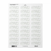 Salie Groene Botanische Toile Monogram Adres Etiket (Full Sheet)
