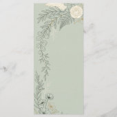 Salie Groene Botanische Trouwdag Menu (Achterkant)