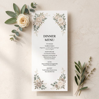 Salie Groene Botanische Trouwdiner Menu